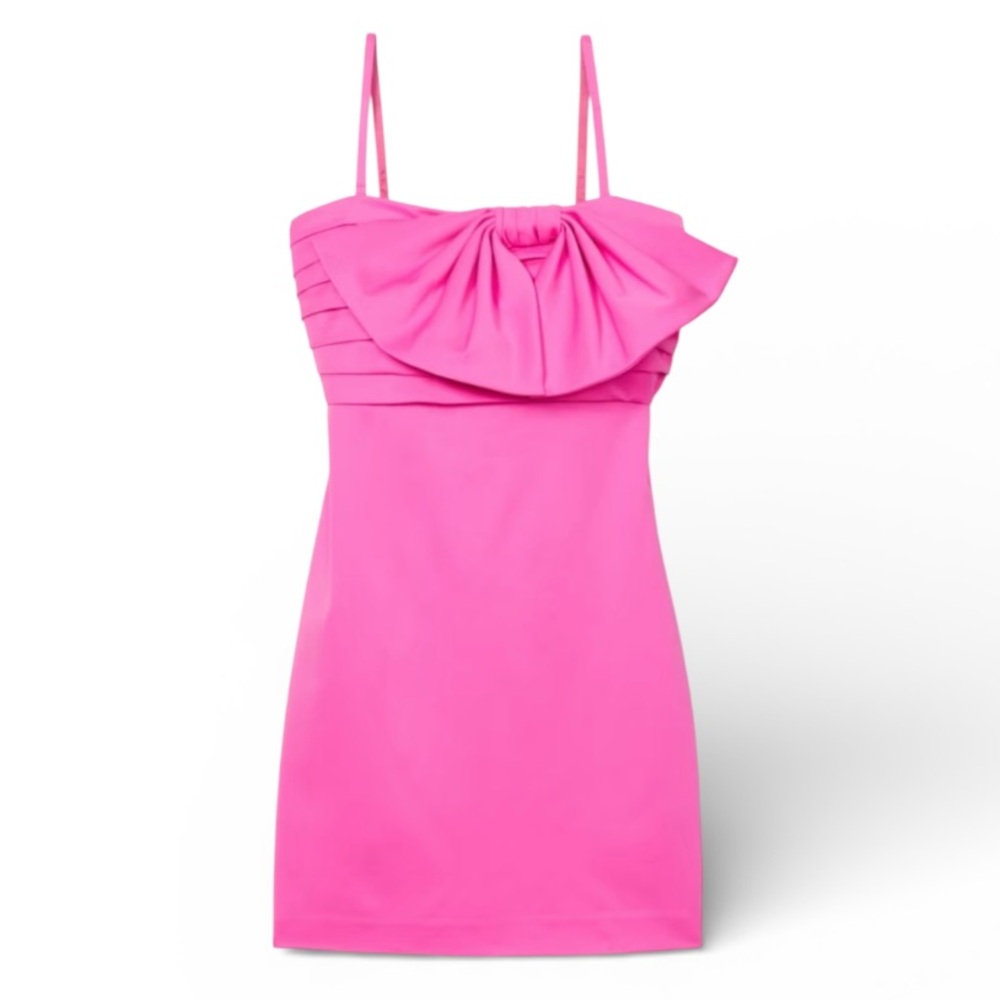NWT Kate Spade Pink Claudia Bow Coquette Sheath Dress Size 8